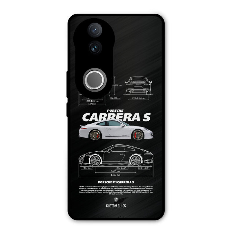 Grey Carrera Vivo V50 Mobile Back Cover - Car&Bike PrintShield Case