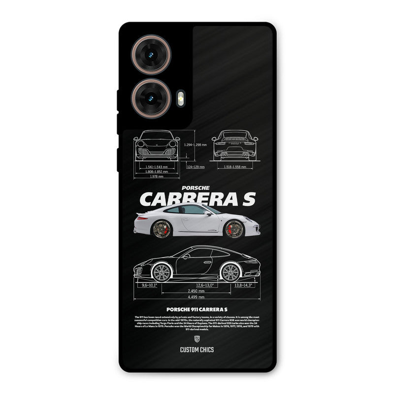 Grey Carrera Moto G85 Mobile Back Cover - Car&Bike PrintShield Case