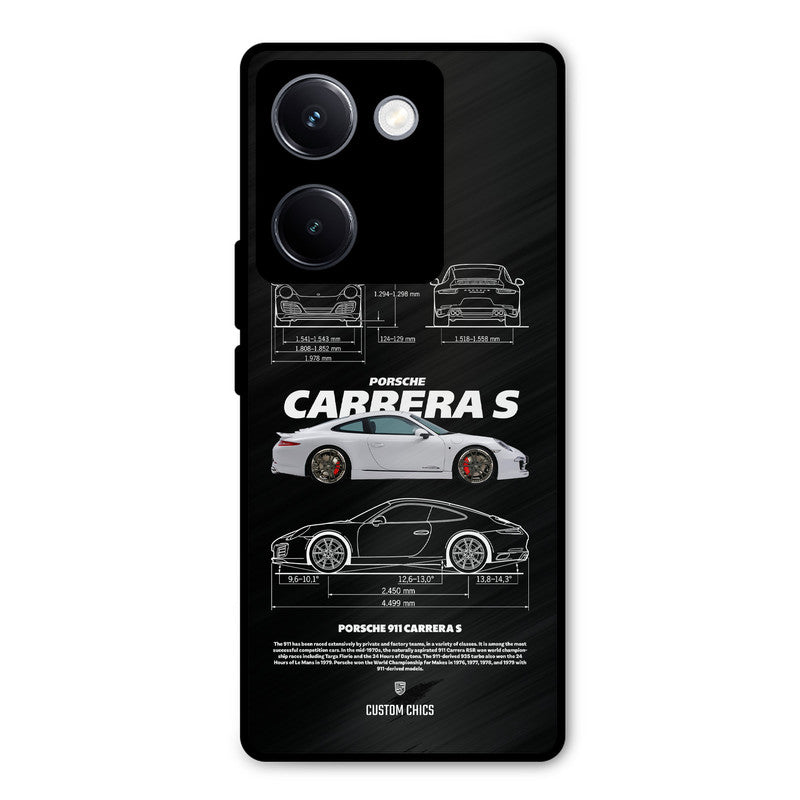Grey Carrera Vivo Y300 Plus Mobile Back Cover - Car&Bike PrintShield Case