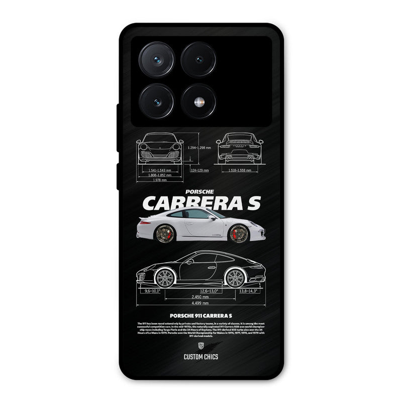 Grey Carrera Poco X6 Pro Mobile Back Cover - Car&Bike PrintShield Case