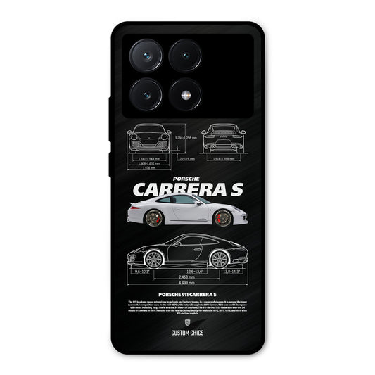 Grey Carrera Poco X6 Pro Mobile Back Cover - Car&Bike PrintShield Case