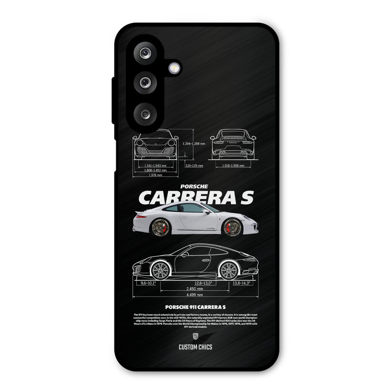 Grey Carrera Samsung Galaxy M36 Mobile Back Cover - Car&Bike PrintShield Case