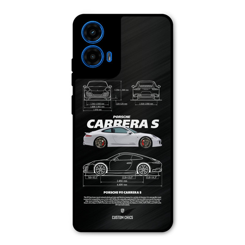 Grey Carrera Moto G45 Mobile Back Cover - Car&Bike PrintShield Case