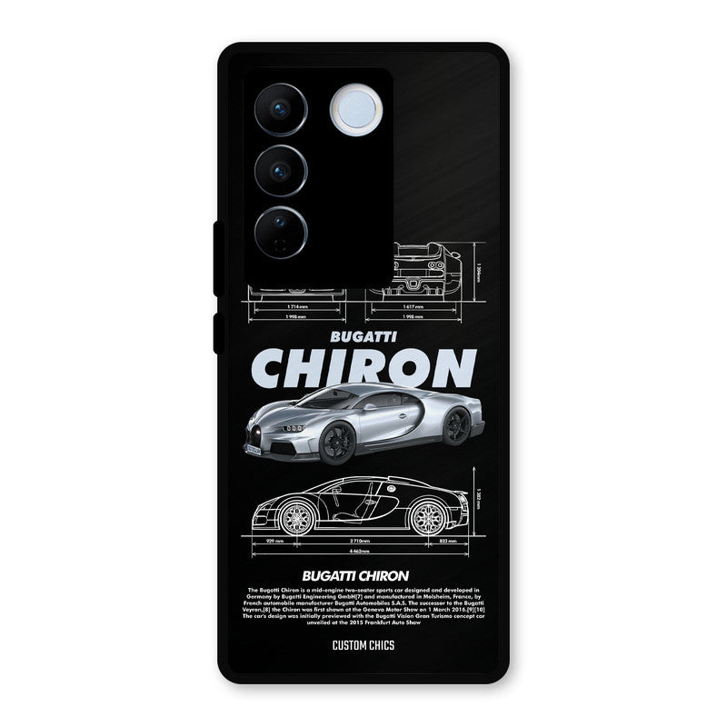 Grey Chiron Vivo V27 Pro Mobile Back Cover - Car&Bike PrintShield Case