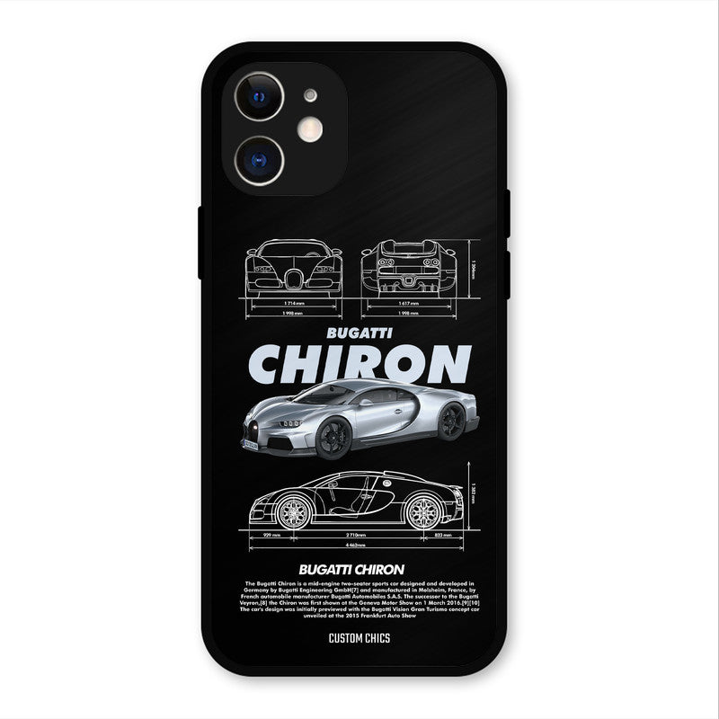 Grey Chiron iPhone 12 Mobile Back Cover - Car&Bike PrintShield Case