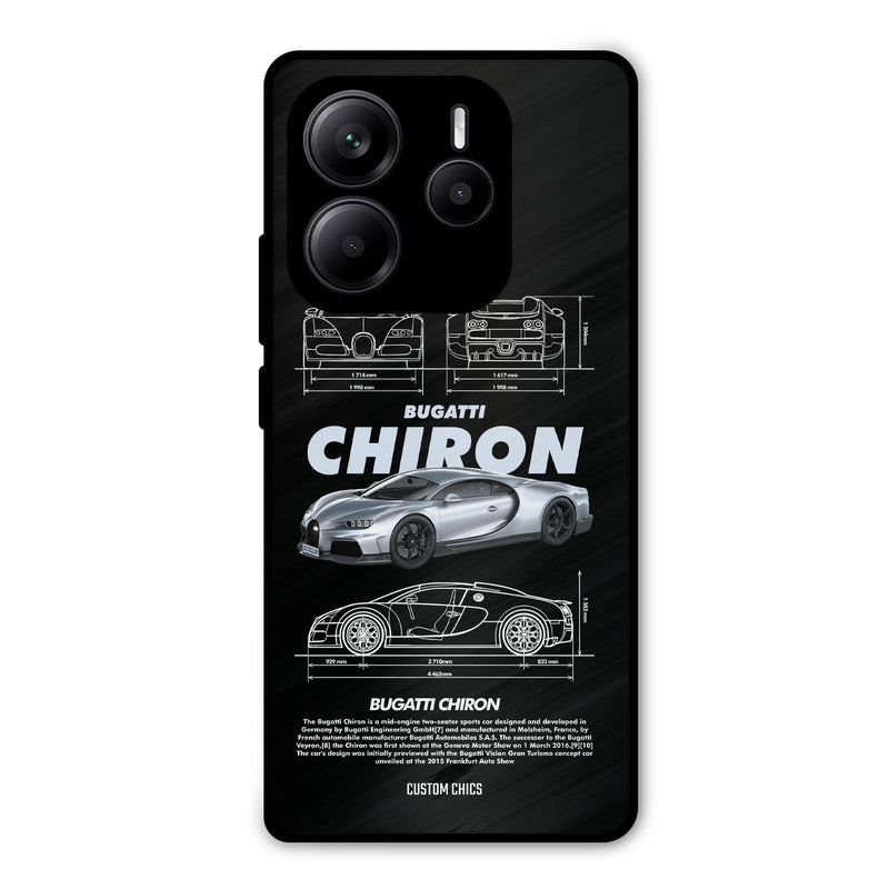 Grey Chiron Redmi Note 14 Mobile Back Cover - Car&Bike PrintShield Case