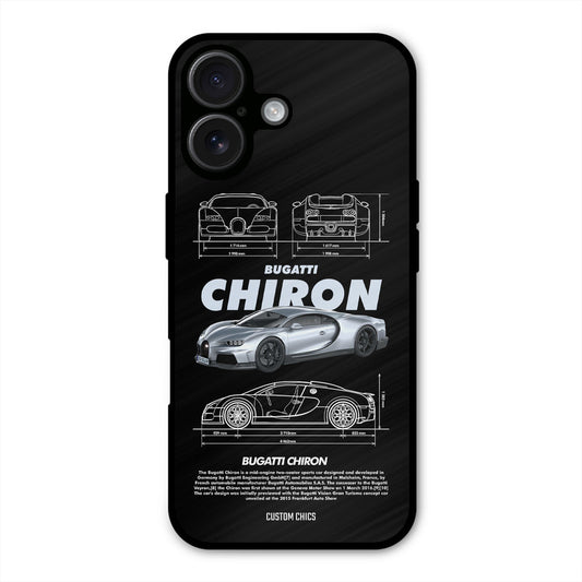 Grey Chiron iPhone 16 Plus Mobile Back Cover - Car&Bike PrintShield Case