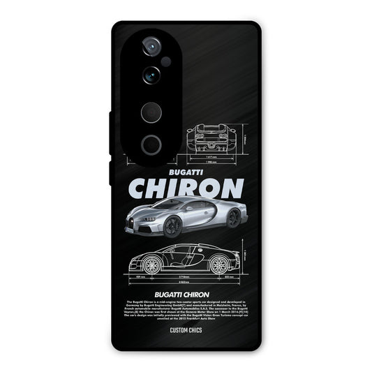 Grey Chiron Vivo V40 Mobile Back Cover - Car&Bike PrintShield Case