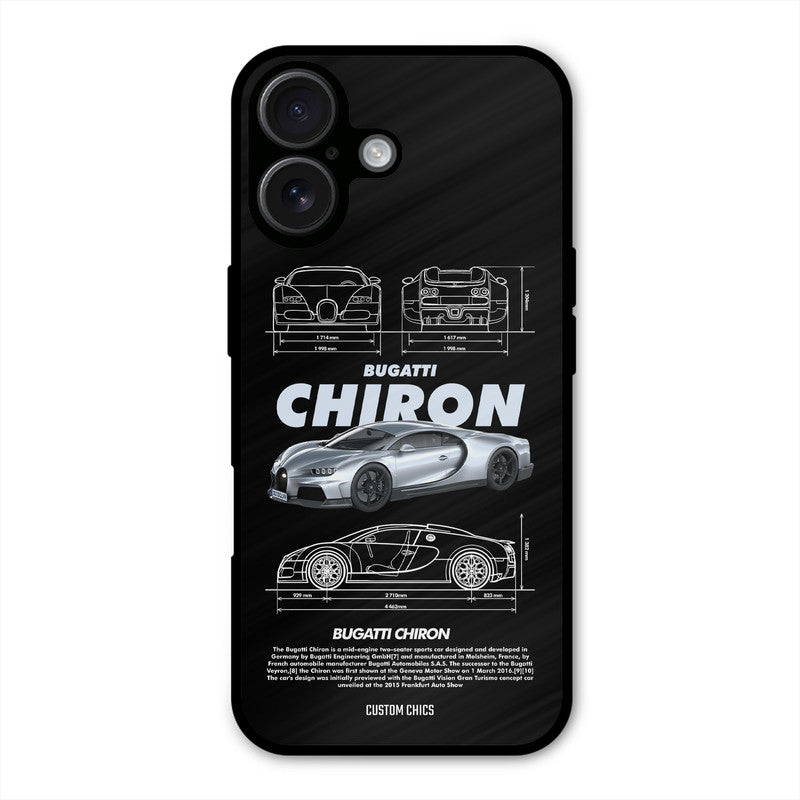 Grey Chiron iPhone 16 Mobile Back Cover - Car&Bike PrintShield Case