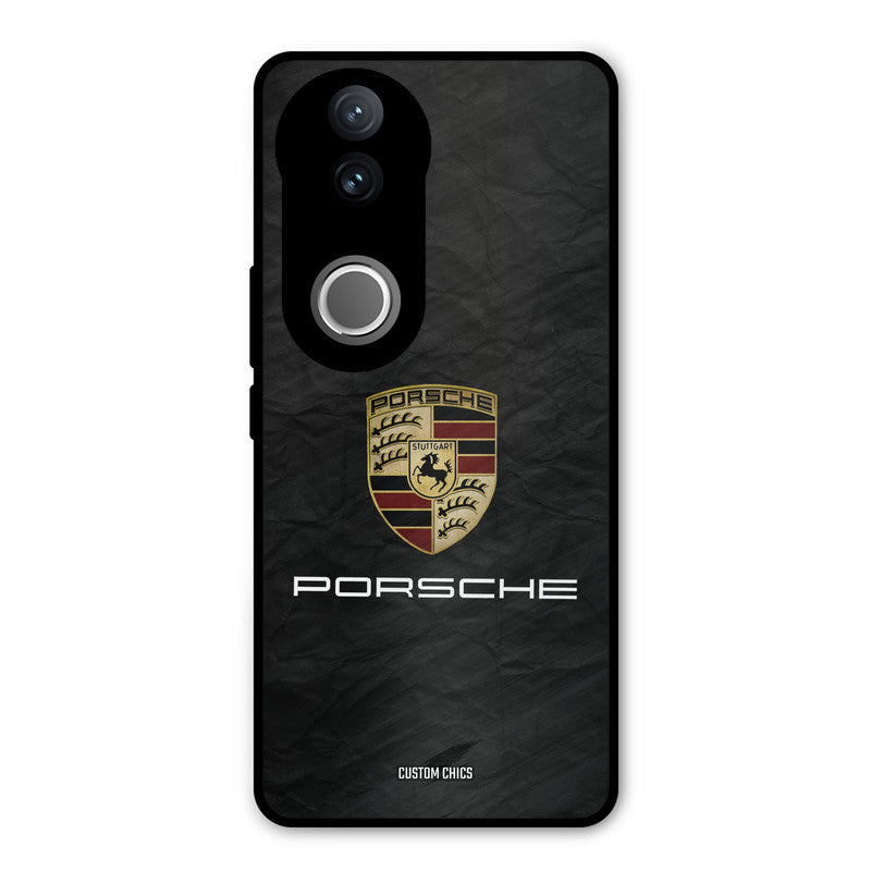 Grey Porsche Vivo V50 Mobile Back Cover - Car&Bike PrintShield Case