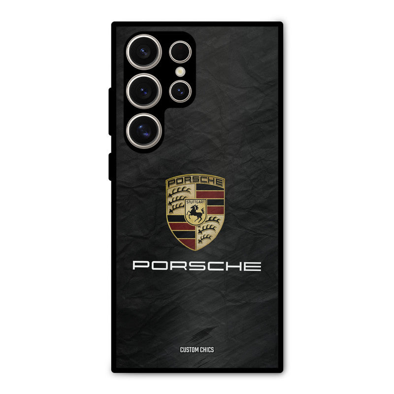 Grey Porsche Samsung Galaxy S24 Ultra Mobile Back Cover - Car&Bike PrintShield Case