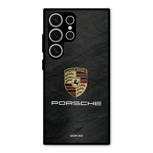 Grey Porsche Samsung Galaxy S24 Ultra Mobile Back Cover - Car&Bike PrintShield Case