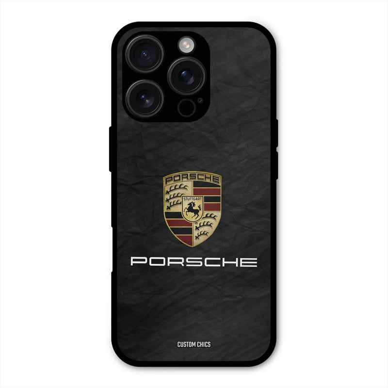Grey Porsche iPhone 16 Pro Mobile Back Cover - Car&Bike PrintShield Case