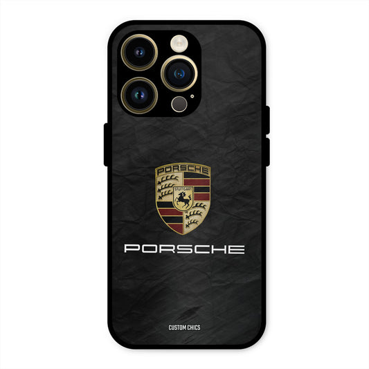 Grey Porsche iPhone 14 Pro Mobile Back Cover - Car&Bike PrintShield Case