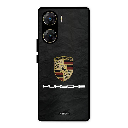 Grey Porsche Vivo V29e Mobile Back Cover - Car&Bike PrintShield Case