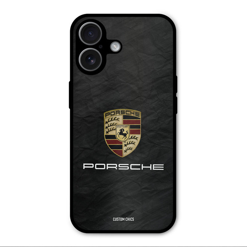 Grey Porsche iPhone 17 Mobile Back Cover - Car&Bike PrintShield Case