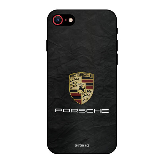 Grey Porsche iPhone SE 2020 Mobile Back Cover - Car&Bike PrintShield Case