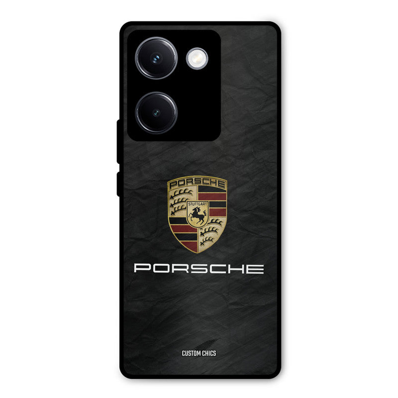 Grey Porsche Vivo Y300 Plus Mobile Back Cover - Car&Bike PrintShield Case