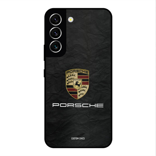 Grey Porsche Samsung Galaxy S22 Mobile Back Cover - Car&Bike PrintShield Case