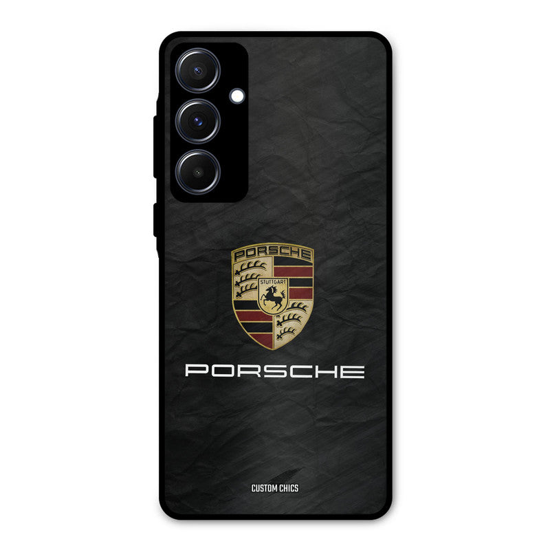 Grey Porsche Samsung Galaxy A55 5G Mobile Back Cover - Car&Bike PrintShield Case