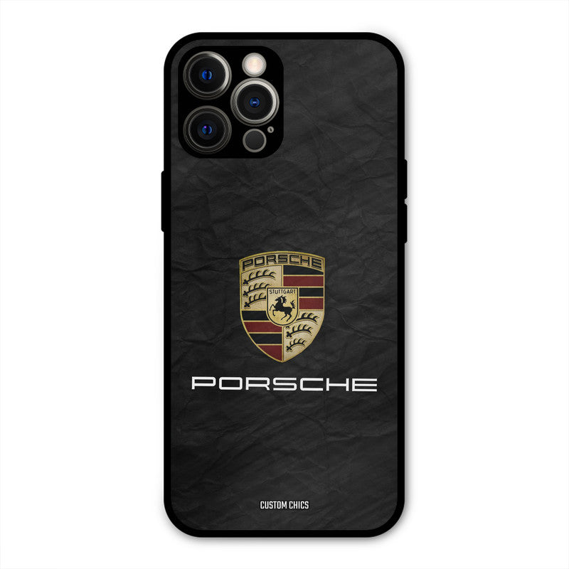 Grey Porsche iPhone 12 Pro Mobile Back Cover - Car&Bike PrintShield Case