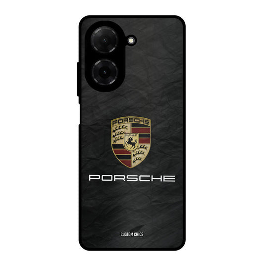 Grey Porsche Poco C71 Mobile Back Cover - Car&Bike PrintShield Case