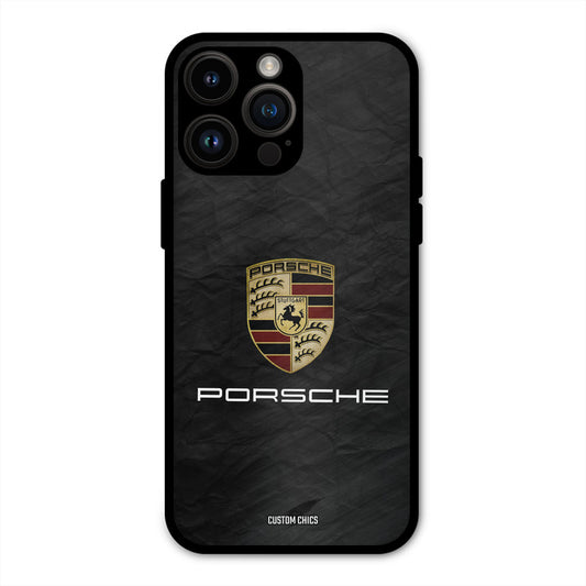 Grey Porsche iPhone 14 Pro Max Mobile Back Cover - Car&Bike PrintShield Case