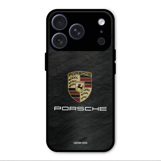 Grey Porsche iPhone 17 Pro Mobile Back Cover - Car&Bike PrintShield Case