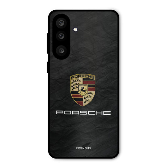 Grey Porsche Samsung Galaxy M56 Mobile Back Cover - Car&Bike PrintShield Case