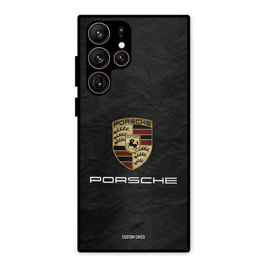 Grey Porsche Samsung Galaxy S22 Ultra Mobile Back Cover - Car&Bike PrintShield Case