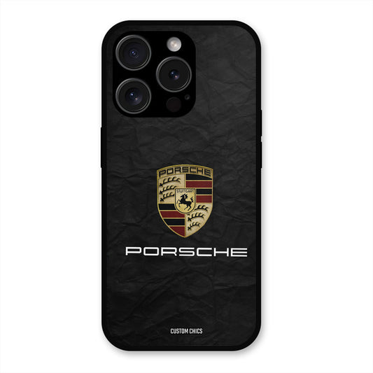 Grey Porsche iPhone 15 Pro Mobile Back Cover - Car&Bike PrintShield Case