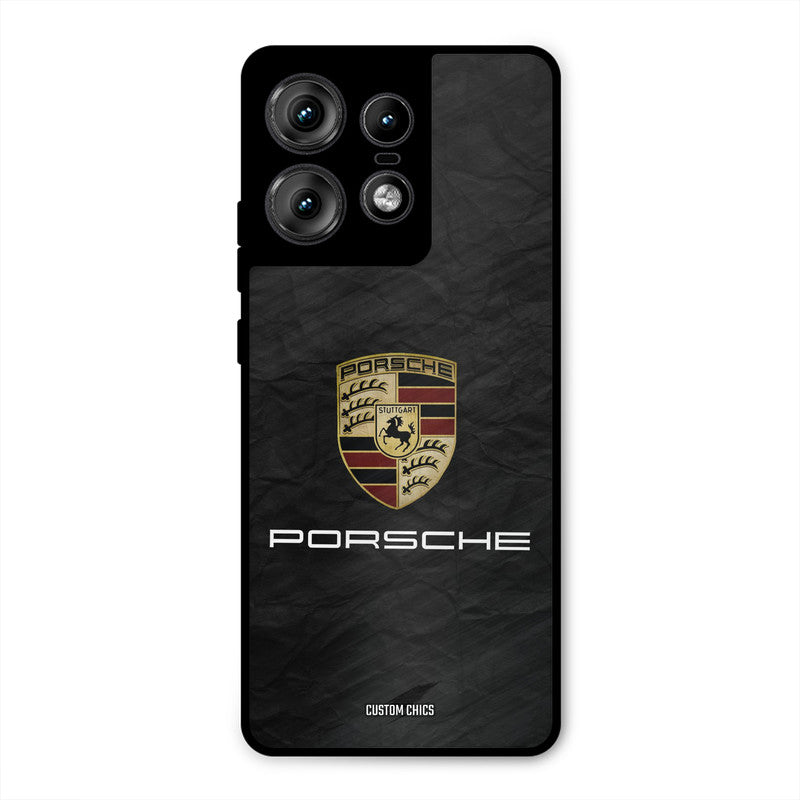 Grey Porsche Motorola Edge 50 Pro Mobile Back Cover - Car&Bike PrintShield Case