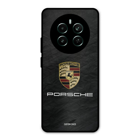 Grey Porsche Realme 12 Plus Mobile Back Cover - Car&Bike PrintShield Case