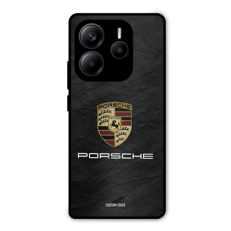 Grey Porsche Redmi Note 14 Mobile Back Cover - Car&Bike PrintShield Case