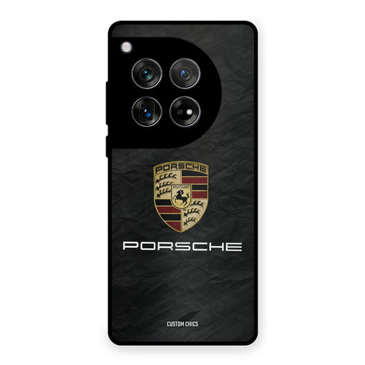 Grey Porsche OnePlus 12 Mobile Back Cover - Car&Bike PrintShield Case