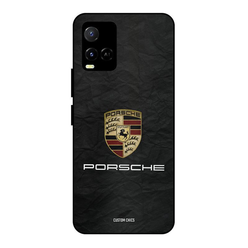 Grey Porsche Vivo Y33s Mobile Back Cover - Car&Bike PrintShield Case