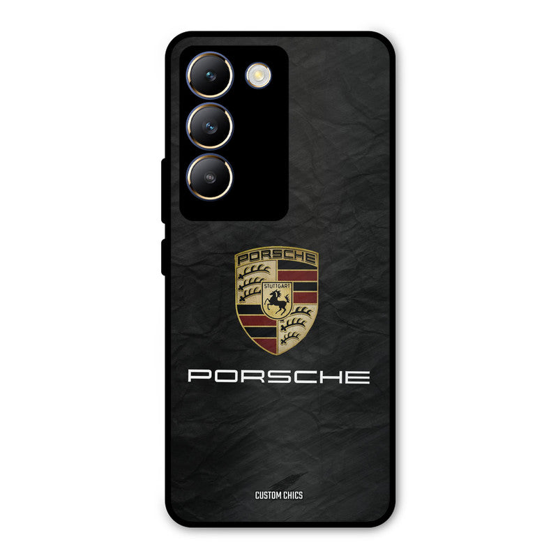 Grey Porsche Vivo Y200e Mobile Back Cover - Car&Bike PrintShield Case