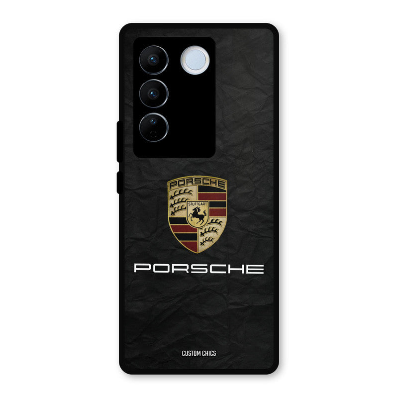 Grey Porsche Vivo V27 Pro Mobile Back Cover - Car&Bike PrintShield Case