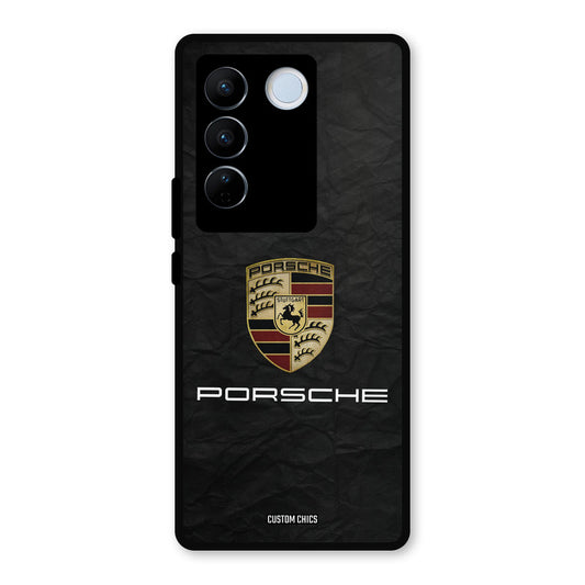 Grey Porsche Vivo V27 Pro Mobile Back Cover - Car&Bike PrintShield Case