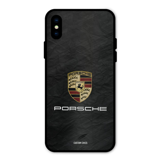 Grey Porsche iPhone X Mobile Back Cover - Car&Bike PrintShield Case