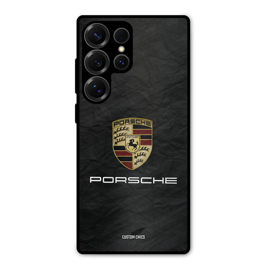 Grey Porsche Samsung Galaxy S25 Ultra Mobile Back Cover - Car&Bike PrintShield Case