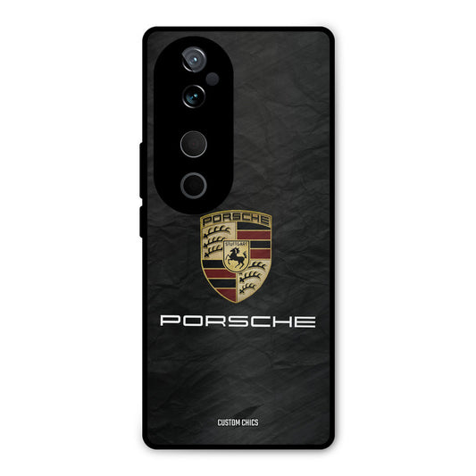 Grey Porsche Vivo V40 Mobile Back Cover - Car&Bike PrintShield Case
