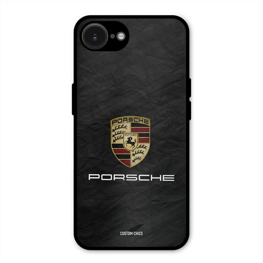 Grey Porsche iPhone 16e Mobile Back Cover - Car&Bike PrintShield Case