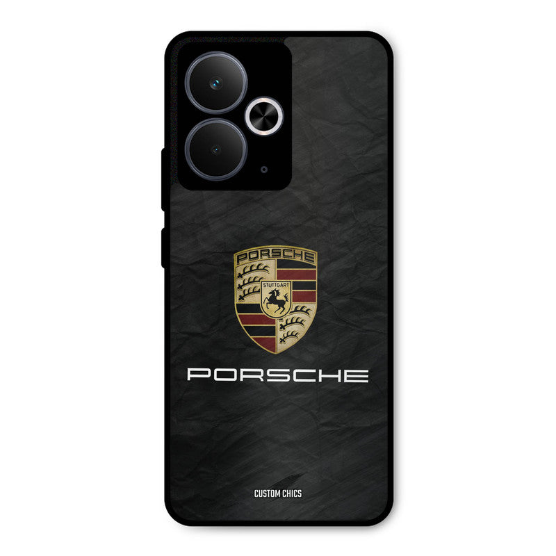 Grey Porsche Realme 14T Mobile Back Cover - Car&Bike PrintShield Case