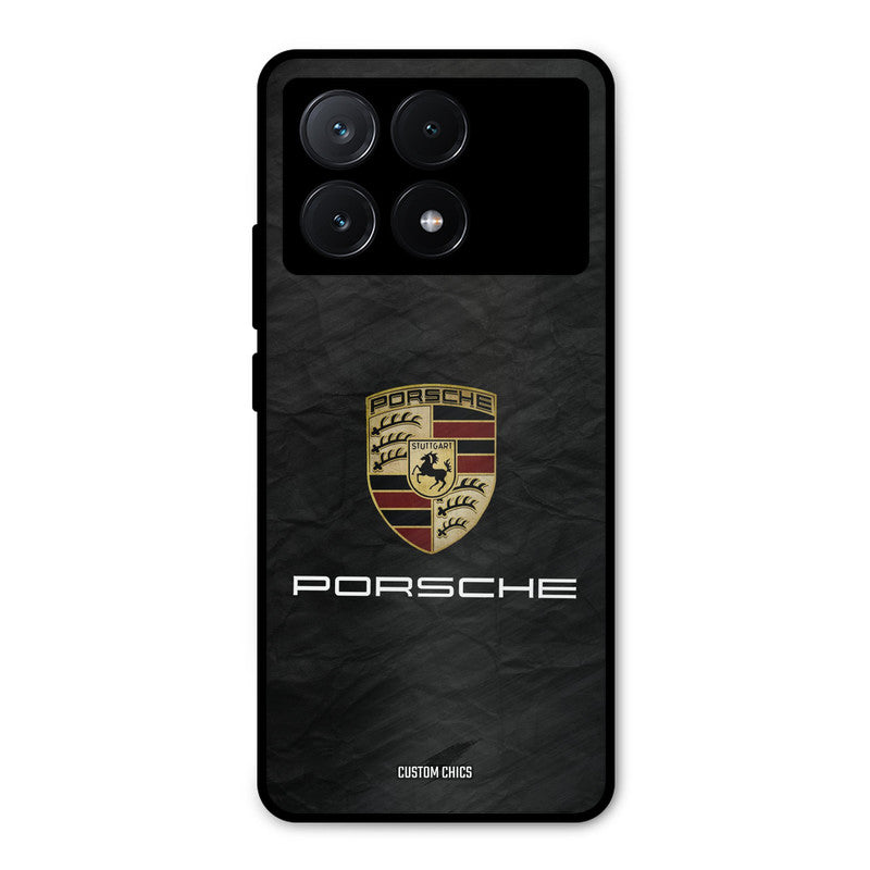 Grey Porsche Poco X6 Pro Mobile Back Cover - Car&Bike PrintShield Case
