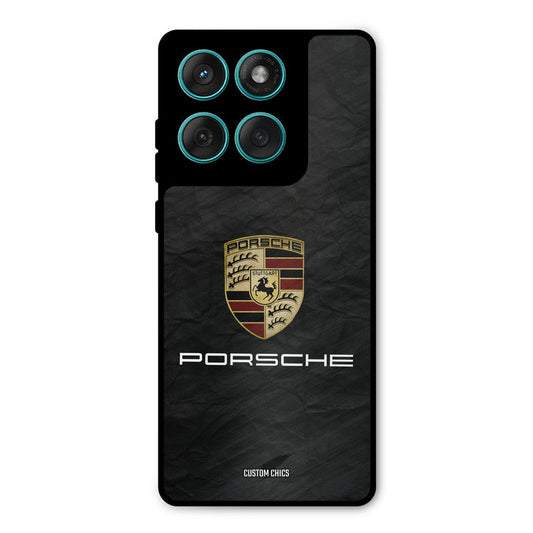 Grey Porsche Motorola Edge 60 Mobile Back Cover - Car&Bike PrintShield Case