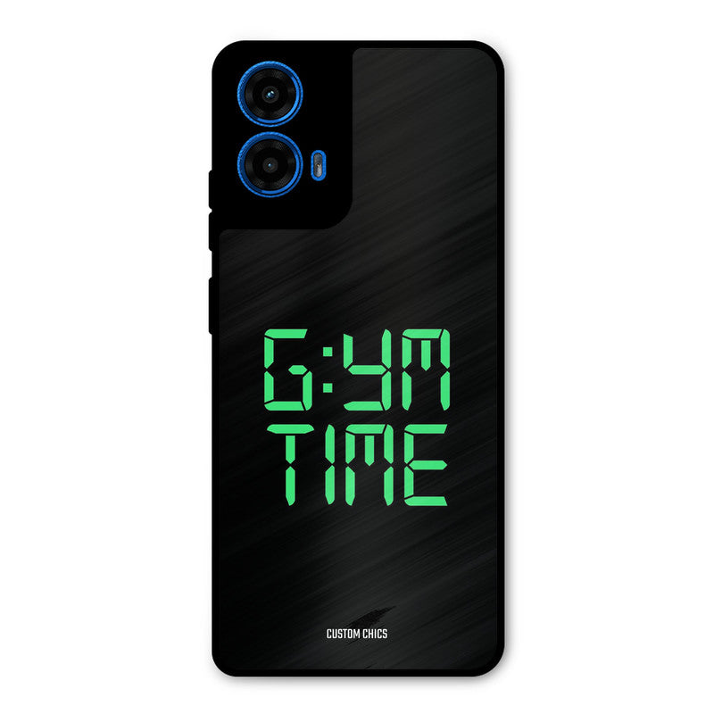 Gym Time Moto G45 Mobile Back Cover - Typography PrintShield Case