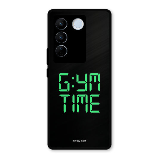 Gym Time Vivo V27 Pro Mobile Back Cover - Typography PrintShield Case