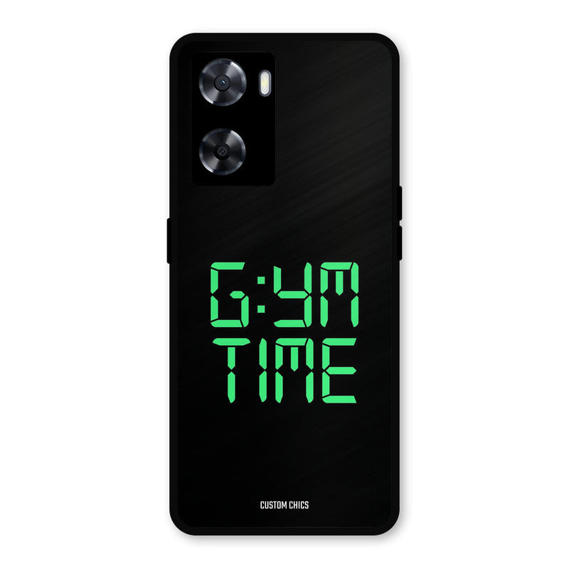 Gym Time Oppo A57 2022 Mobile Back Cover - Typography PrintShield Case
