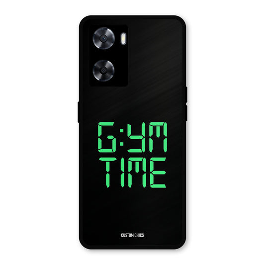 Gym Time Oppo A57 2022 Mobile Back Cover - Typography PrintShield Case